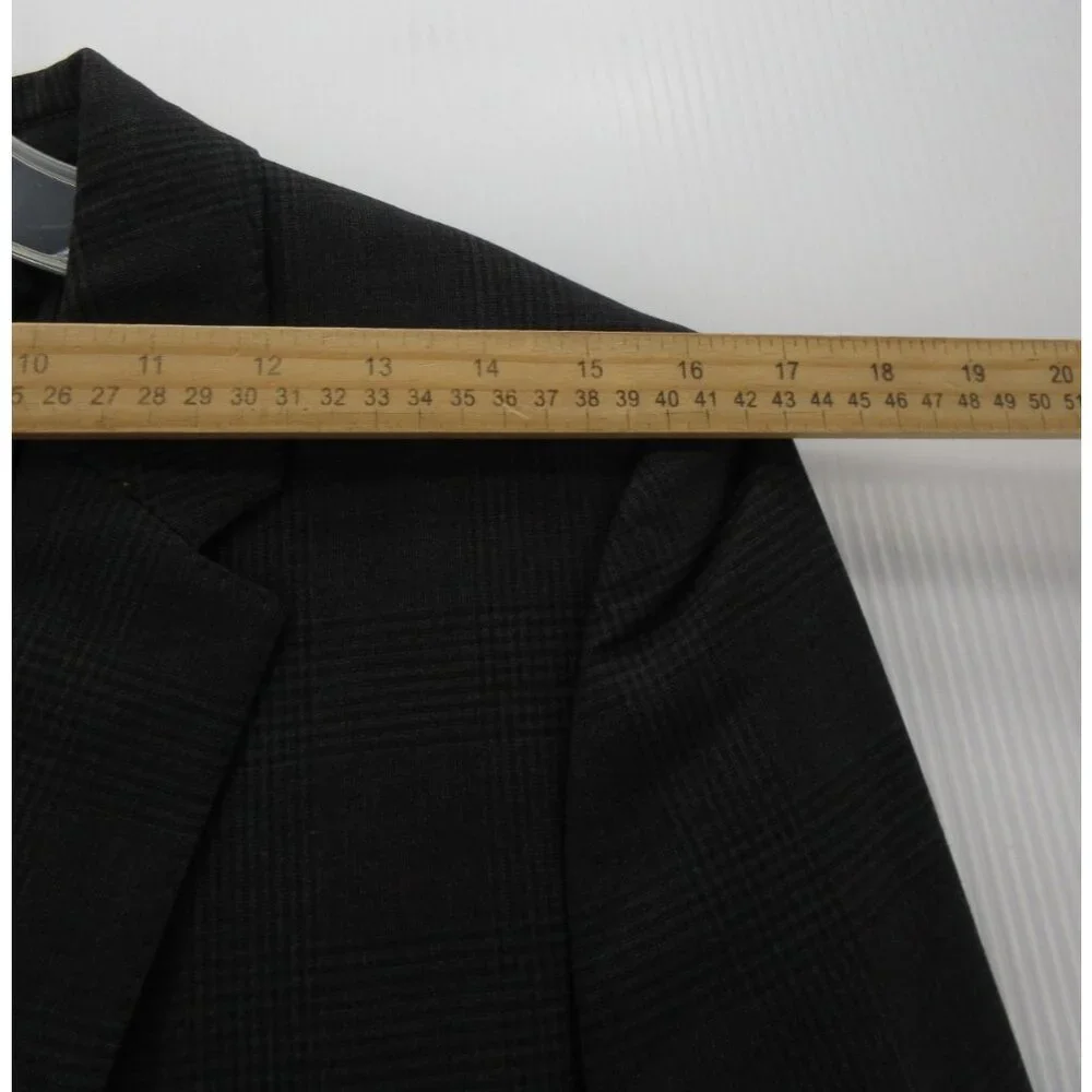 Theory Sport Coat 36 Blazer Wool Blend Glen Plaid Jacket Classic *
